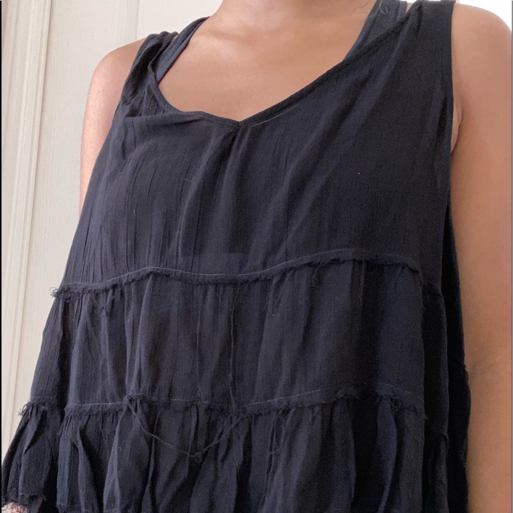Free People Black Crop Tank